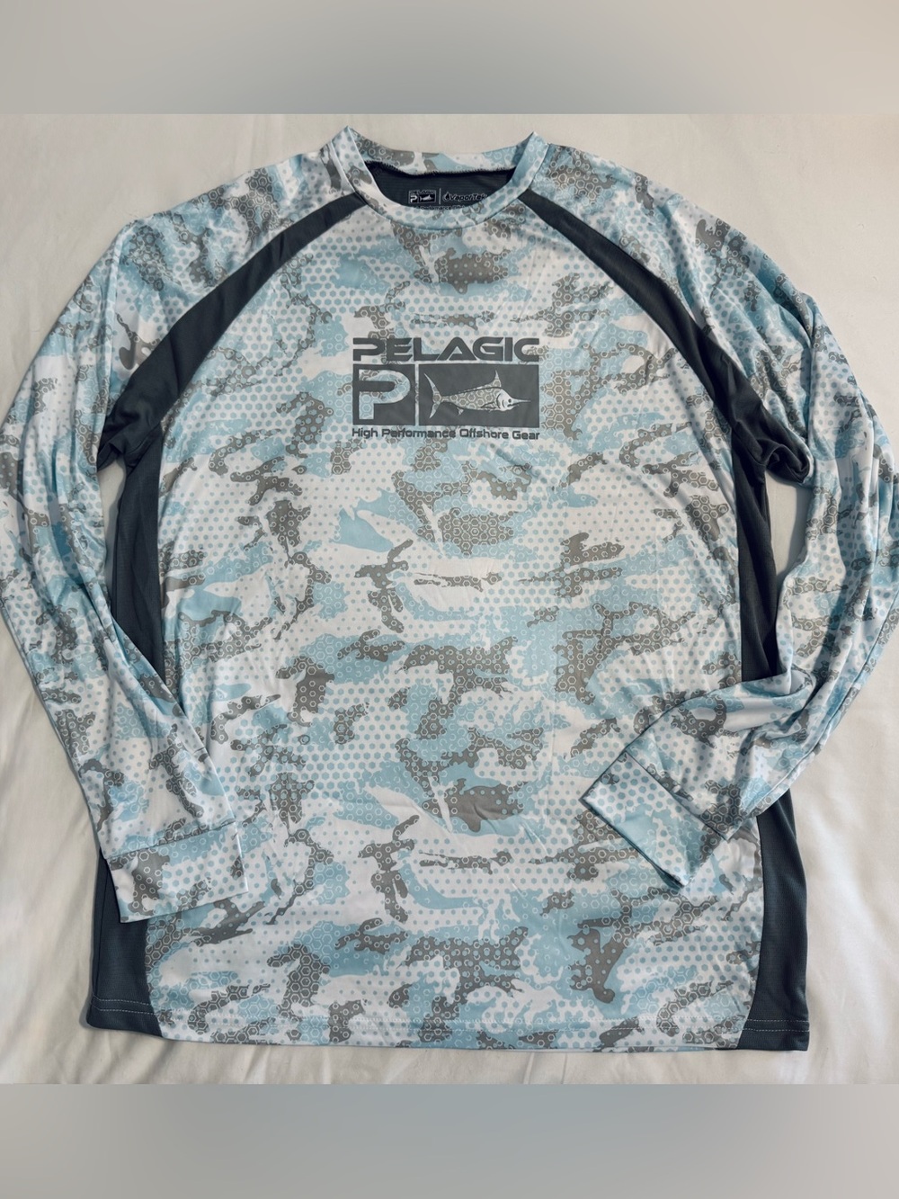 Pelagic Vaportek Long Sleeve Fishing Shirt - Ambush Ice (unisex)